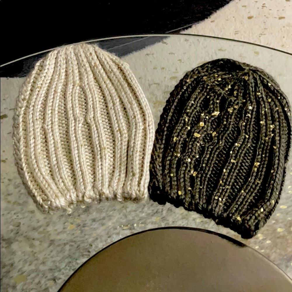 New! Cream and green beanies!